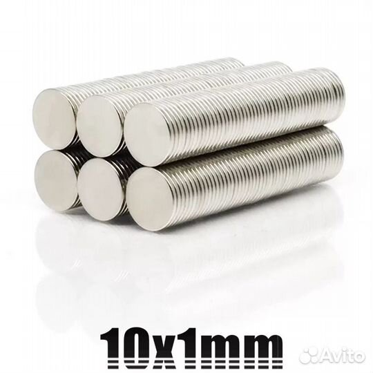 Неодимовый магнит 10х1 мм Особо сильный магнит