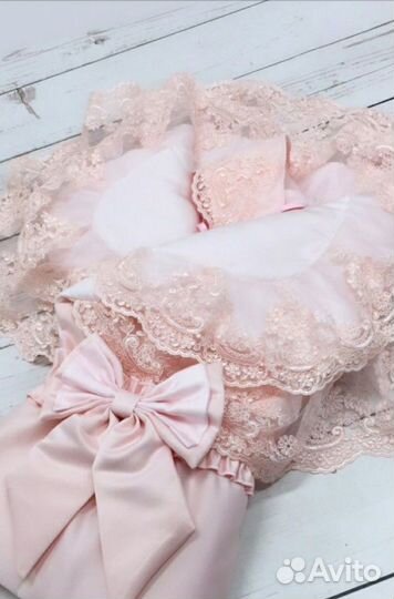 Конверт на выписку Пудровый