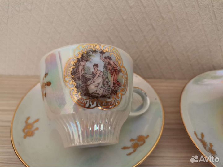 Старинный кофейный набор.Мадонна гдр