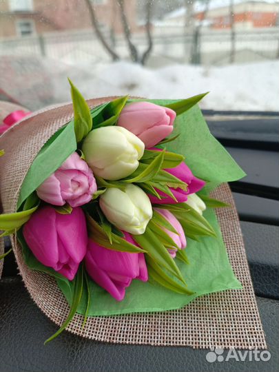 Мыло ручной работы Тюльпаны Букеты