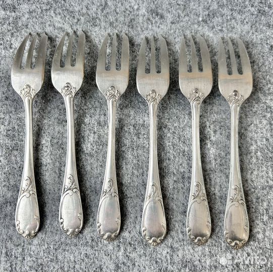 Вилки для десерта, посеребрение, Франция