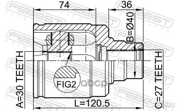 0311-hrvlh ШРУС внутренний к-кт 30x40x27 Honda