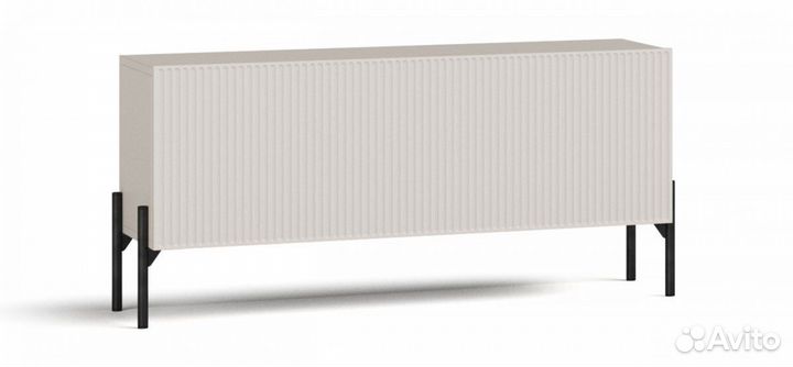 Тв Тумба boss line 100 Кашемир серый, Ваниль софт