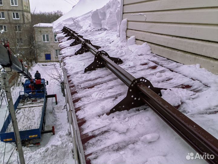 Установка снегодержателей