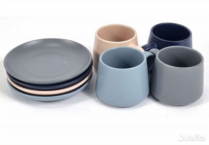 Новый кофейный набор 8 предметов керамика 2 вида