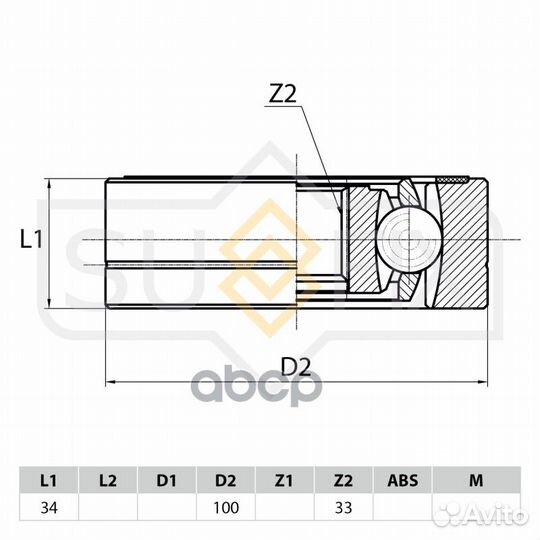Шрус внутренний перед лев ST1125 sufix