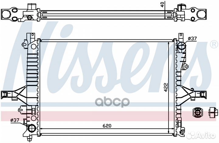 Радиатор 620x422 65557A Nissens
