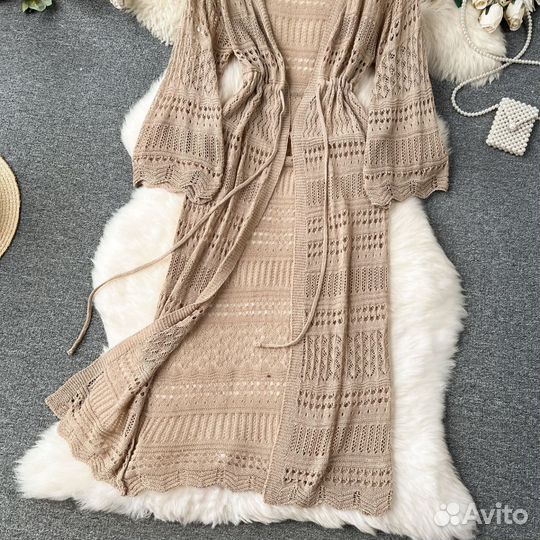 Кардиган женский длинный