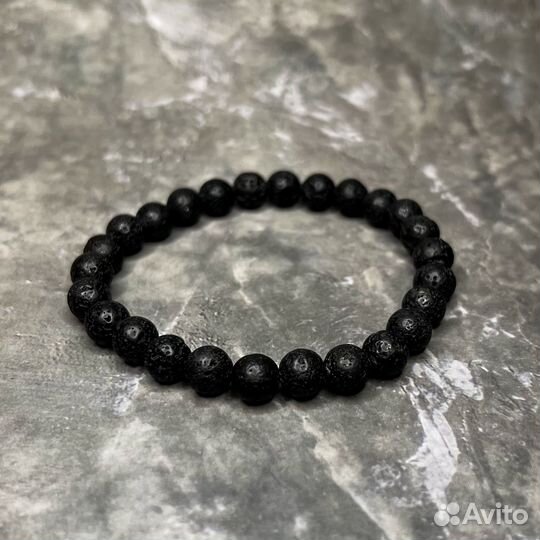 Мужской браслет из лавы