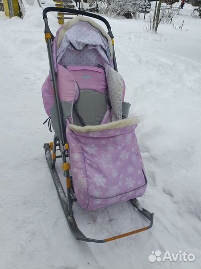 Детские санки коляска бу