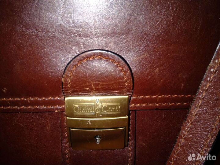 Мужской кожаный портфель Gianni Conti