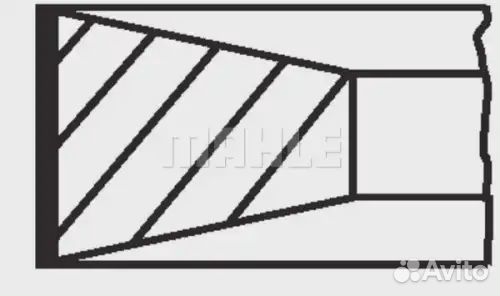 00345G0 кольца поршневые d125 3x3x6 /1 \MB.OM401-4