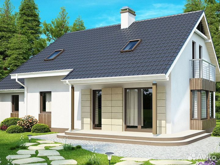 Дом из газоблока под ключ 138 мкв