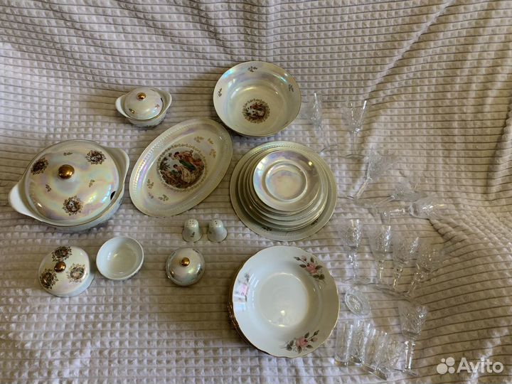 Сервиз столовый Кольдиц фарфор из гдр