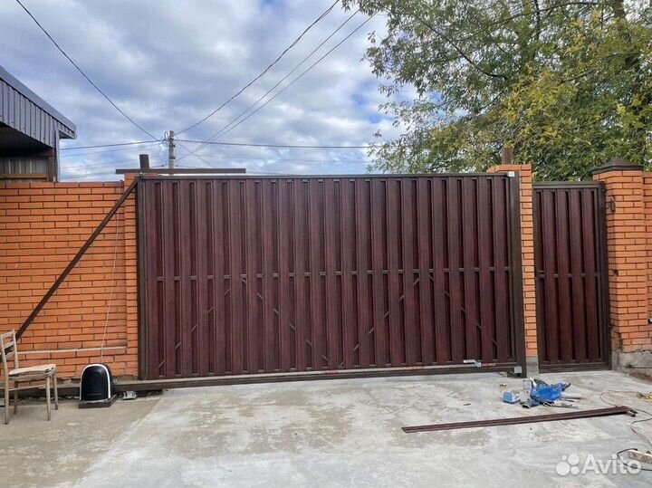 Откатные ворота с установкой
