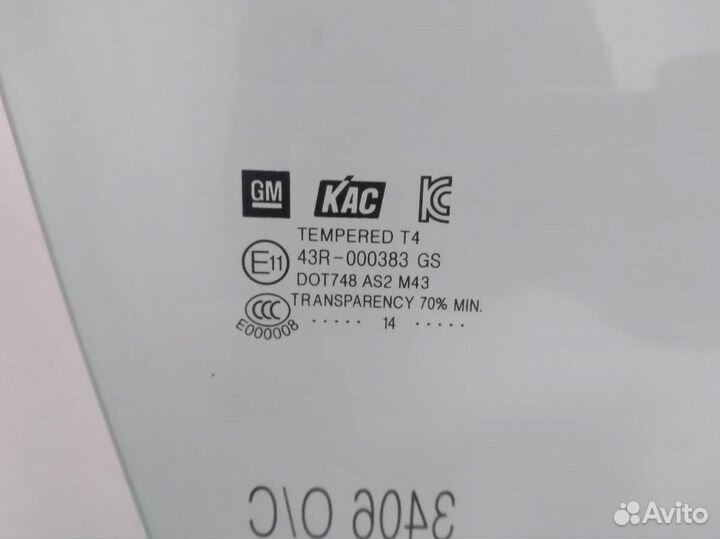 Стекло двери передней правой Opel Mokka 2012