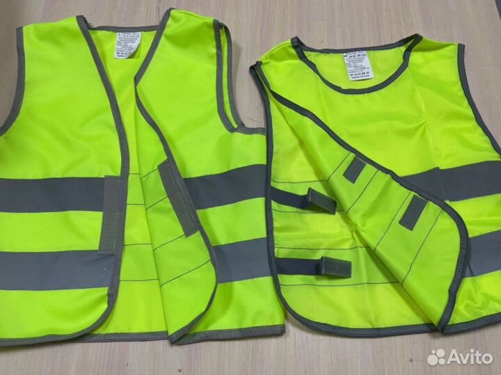 Детские светоотражающие сигнальные жилеты