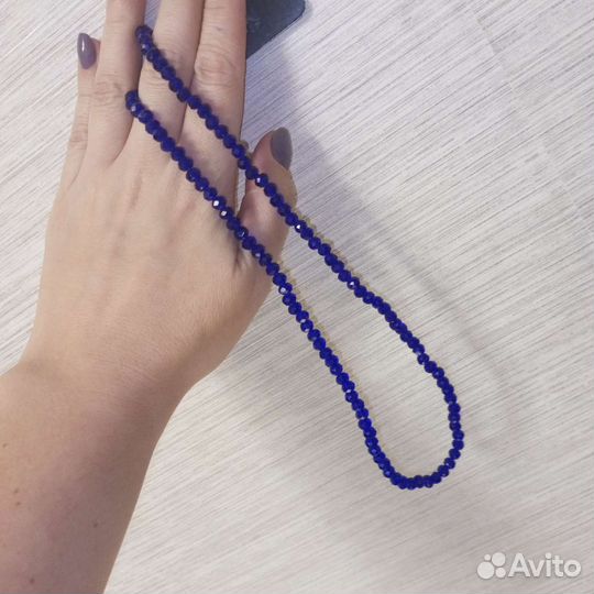 Бусы переливчатый стеклярус