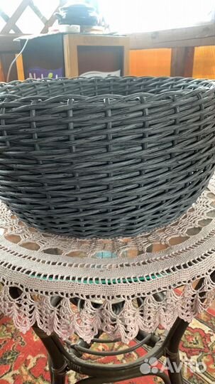 Корзинки из искусственного ротанга ручной работы