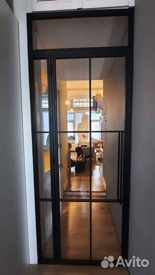 Раздвижная перегородка в стиле лофт