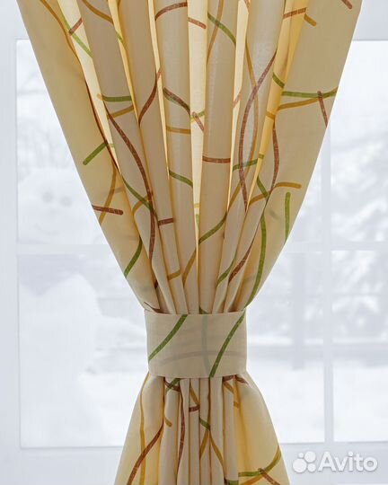 Комплект Шторы + тюль Зилан 480x270 вуаль 300x270