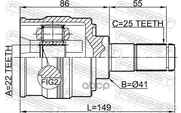 Шрус внутренний левый 1211-SOL2WD