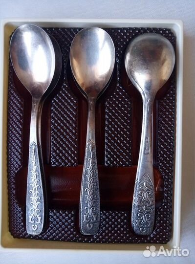 Наборы столовые приборы,конфетница мельхиор СССР