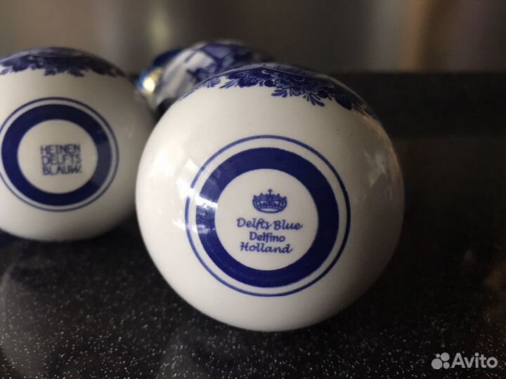 Елочный шар Delft фарфор