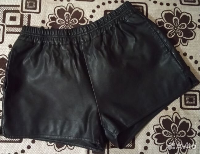 Шорты женские кожаные 46