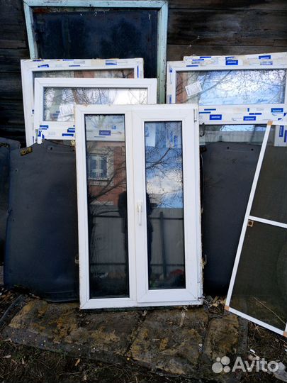 Окна и двери пластиковые б/у