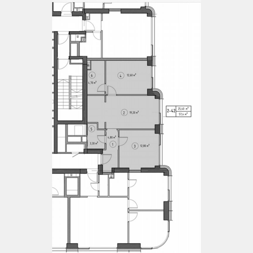 2-к. квартира, 56,6 м², 6/55 эт.