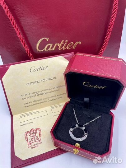 Cartier love подвеска