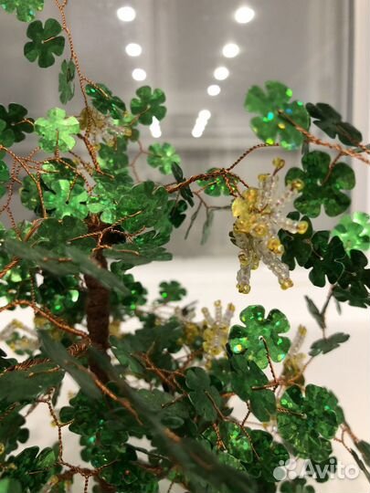 Дерево ручная работа из бисера и пайеток