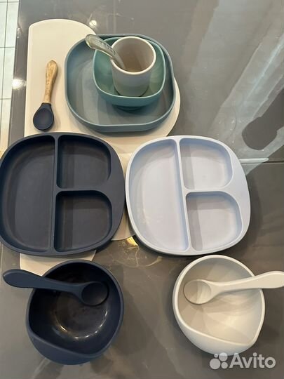 Набор детской силиконовой посуды