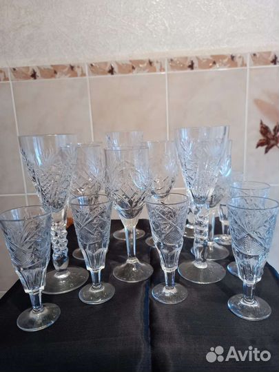 Хрустальные фужеры, рюмки ссср, Гдр