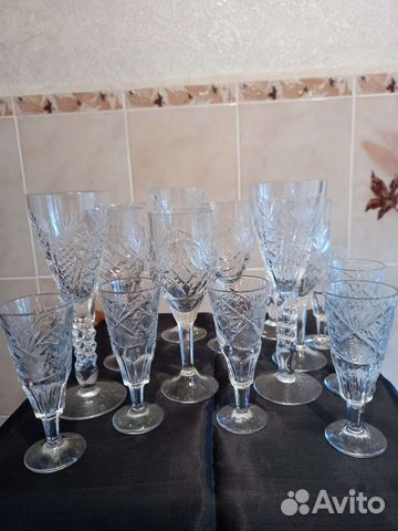 Хрустальные фужеры, рюмки ссср, Гдр