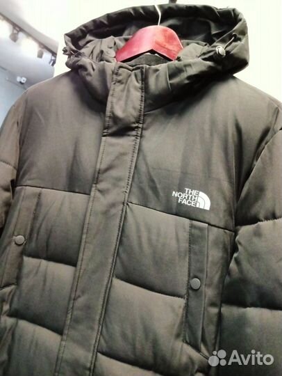 Пуховик зимний мужской длинный THE north face