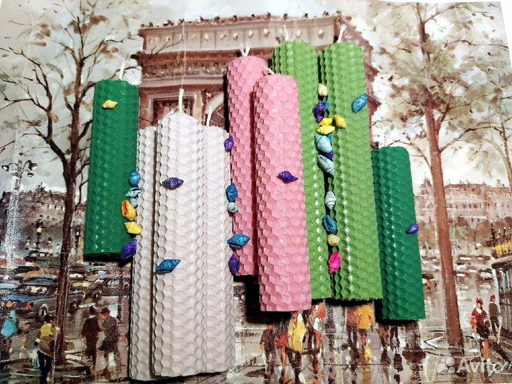 Свечи из вощины и кокосового воска