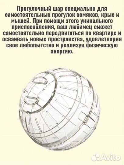 Шар для грызунов прогулочный