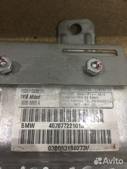 Подушка безопасности в дверь задняя левая BMW E65