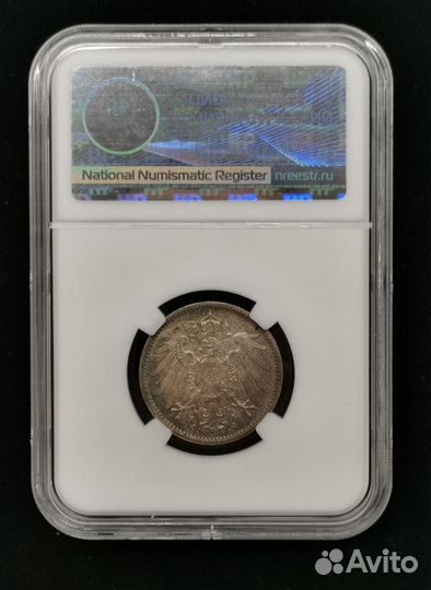 1 марка 1914 года в слабе ннр MS64