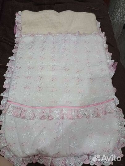 Конверт на выписку для девочки (зимний)