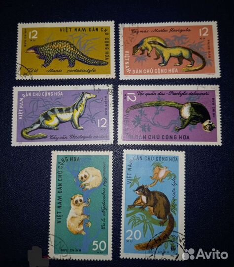 Почтовые марки фауна. Вьетнам,Северная Корея