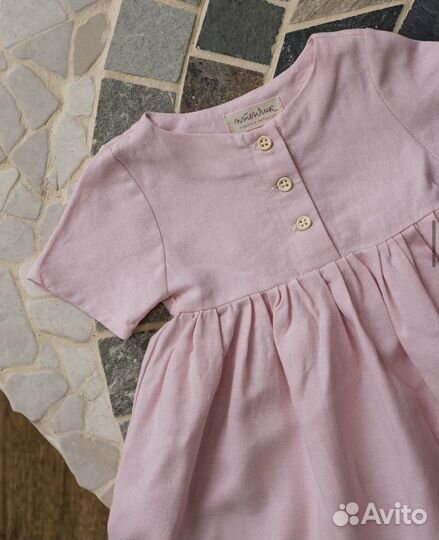 Платье для девочки, для малышей (льняное)