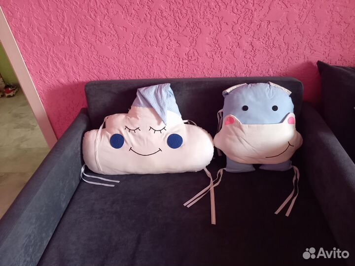 Бортики -зверята на детскую кровать