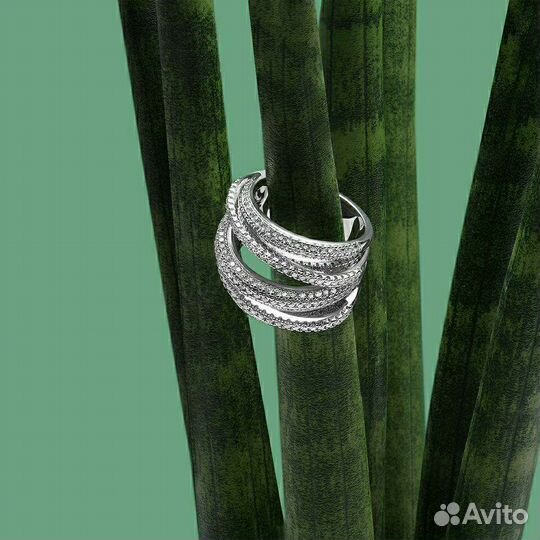 Кольцо серебро