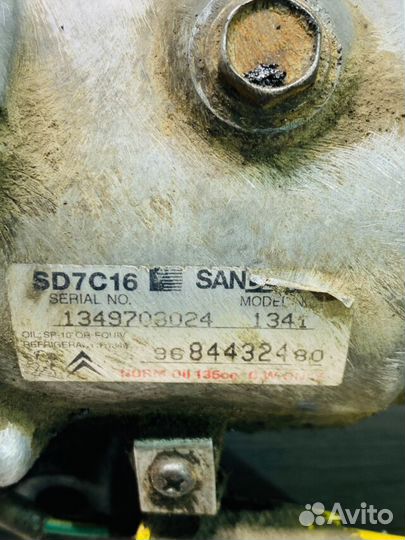 Компрессор кондиционера citroen C5 2 1.6 седан