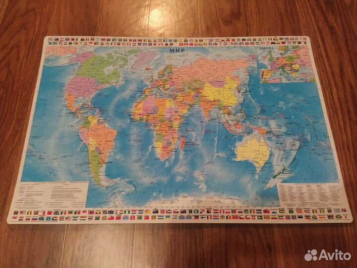 Настольная карта Мира и РФ. Лучшая карта