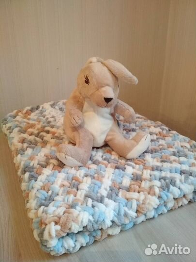 Плед детский вязаный ручная работа