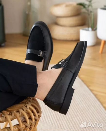 Лоферы мужские кожаные